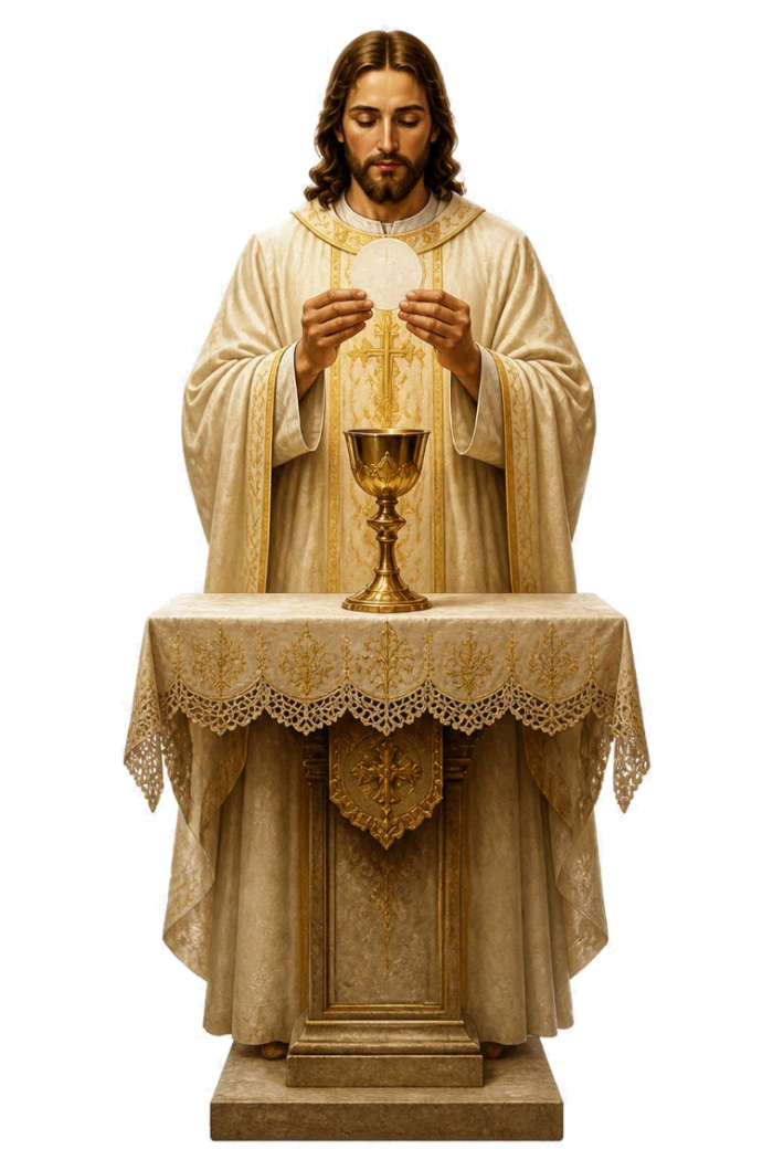 Cristo ante el altar
