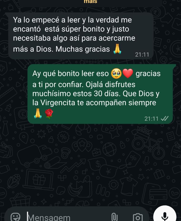 Mensaje recibido de una lectora